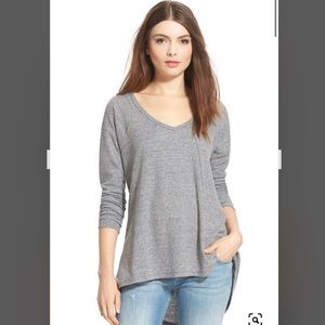 FREE w/purchase Sun & Shadow Nordstrom Thermal Swing Top waffle knit V-neck L